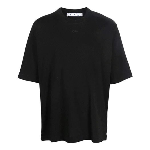 FW21 Arrow Logo Pattern Round Neck Short Sleeve Ordinary Version Black