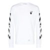 FW21 Arrow Logo Printing Round Neck Long Sleeves Ordinary Version White