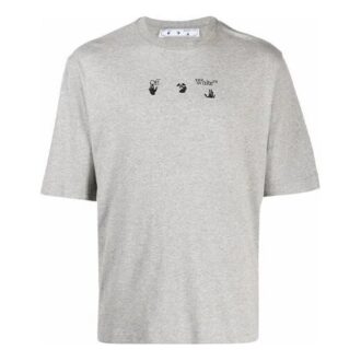FW21 Arrow Logo Printing Round Neck Short Sleeve Ordinary Version Gray
