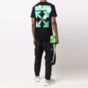 FW21 Arrow Pattern Alphabet Solid Color Short Sleeve Version Black