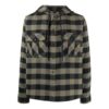 FW21 Arrow Pattern Logo Printing Plaid hooded Long Sleeves Shirt Version Green
