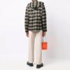 FW21 Arrow Pattern Logo Printing Plaid hooded Long Sleeves Shirt Version Green