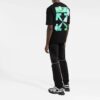 FW21 Arrow Pattern Logo Printing Round Neck Short Sleeve Ordinary Version Black