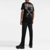FW21 Arrow Pattern Solid Color Round Neck Short Sleeve Ordinary Version Black