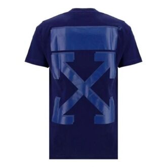FW21 Arrow Printing Round Neck Short Sleeve Ordinary Version Blue