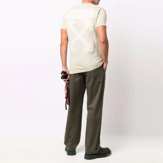 FW21 Back Arrow Pattern Short Sleeve Ordinary Version Beige