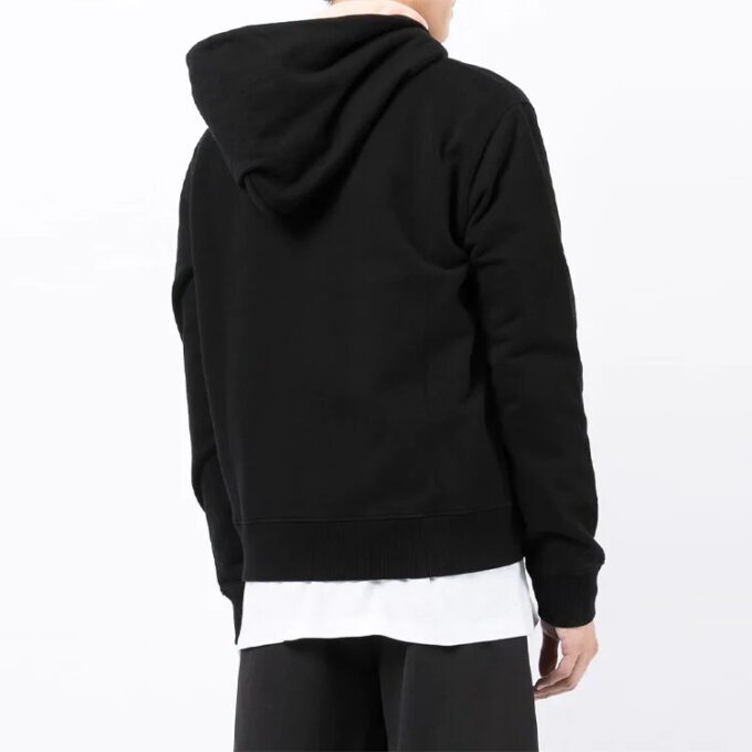 FW21 Casual Logo Printing Zipper Hooded Jacket Loose Fit Black
