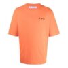 FW21 Chest Logo Printing Round Neck Short Sleeve Ordinary Version Orange