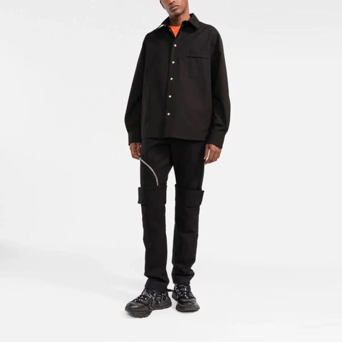 FW21 Chest Pocket Long Sleeves Shirt Loose Fit Black