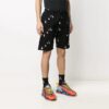 FW21 Cotton Alphabet Full Print Pattern Casual Shorts Version Black