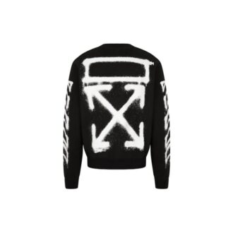 FW21 Cotton Classic Arrow Pattern Round Neck Long Sleeves Version Black