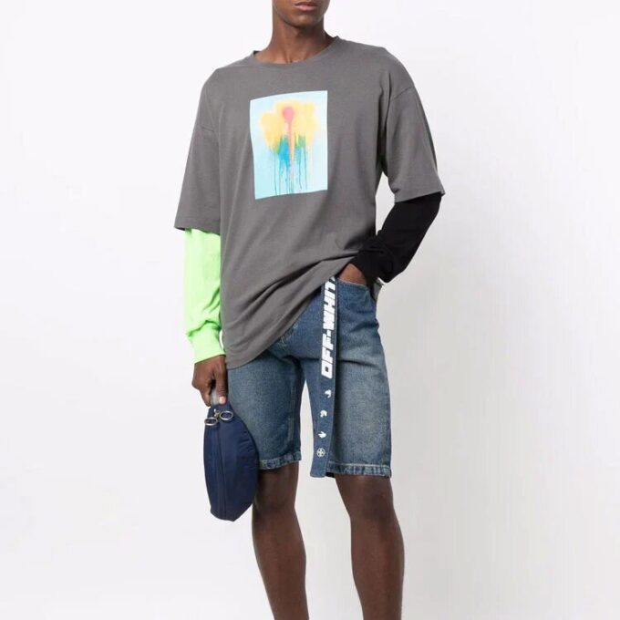 FW21 Denim Casual Shorts Slim Fit Version Blue