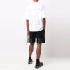 FW21 Geometry Pattern Round Neck Short Sleeve Slim Fit Version White
