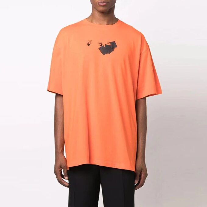 FW21 Jumbo Marker Arrow Pattern Printing Short Sleeve Loose Fit