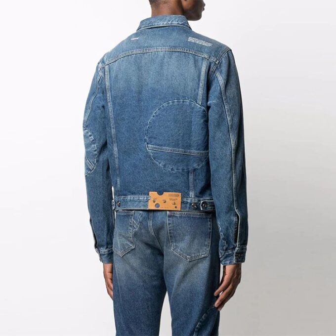 FW21 lapel Denim Jacket Version Blue
