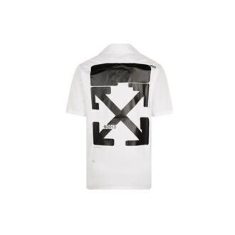 FW21 Large Arrow Printing Pattern Casual Shirt Loose Fit White
