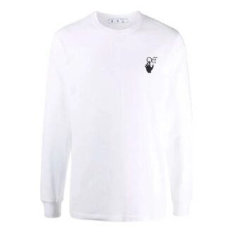 FW21 Logo Arrow Pattern Round Neck Pullover Ordinary Version White