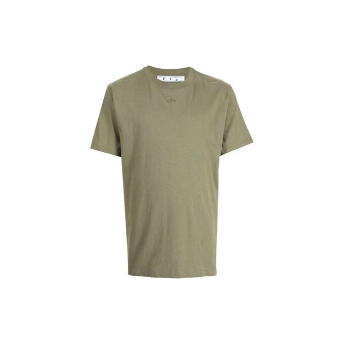 FW21 Logo Arrow Pattern Round Neck Short Sleeve Ordinary Version Green