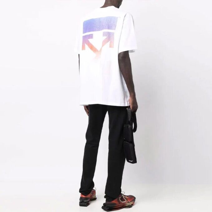 FW21 Logo Arrow Round Neck Short Sleeve Loose Fit White