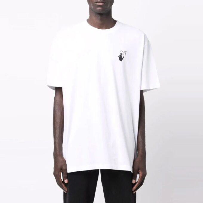 FW21 Logo Arrow Round Neck Short Sleeve Loose Fit White