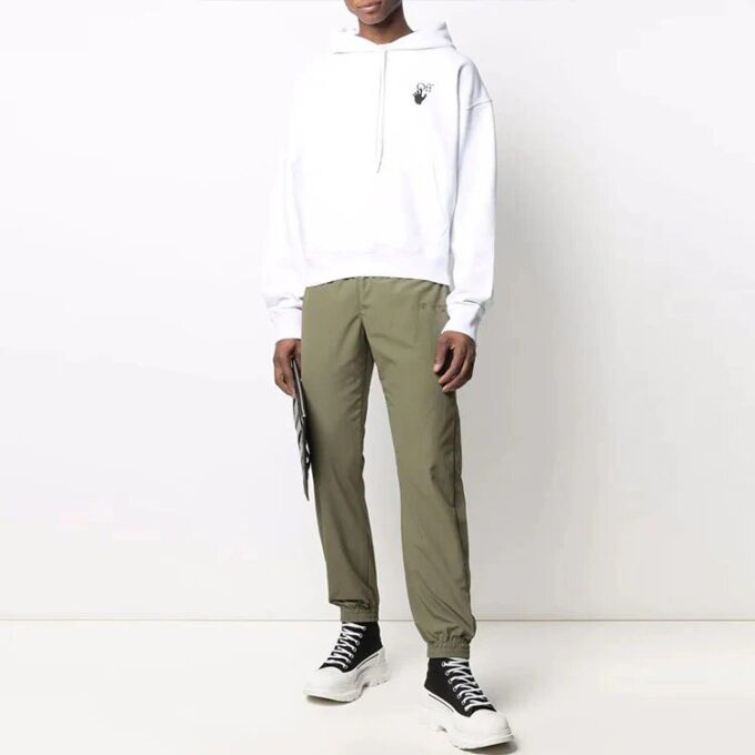 FW21 Logo Casual Long Pants Ordinary Version Dark Green
