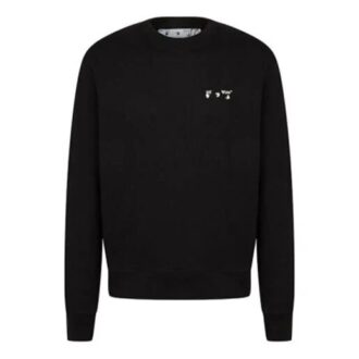 FW21 Logo Cotton Round Neck Long Sleeves Version Black