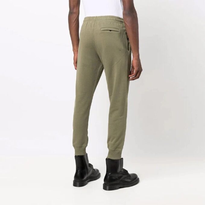 FW21 Logo Elastic Waistband Straight Sports Long Pants Ordinary Version Dark Green