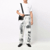 FW21 Logo Embroidered Alphabet Short Sleeve Ordinary Version White