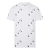 FW21 Logo Full Print Round Neck Short Sleeve Ordinary Version White