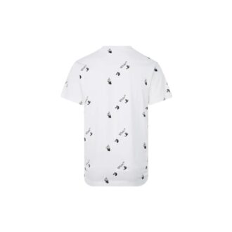 FW21 Logo Full Print Round Neck Short Sleeve Ordinary Version White