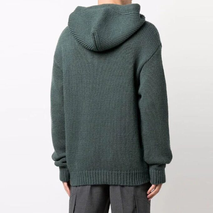 FW21 Logo Knit hooded Ordinary Version Green