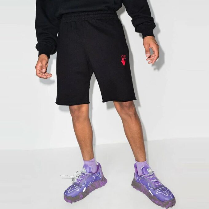 FW21 Logo Pants Sports Shorts Ordinary Version Black