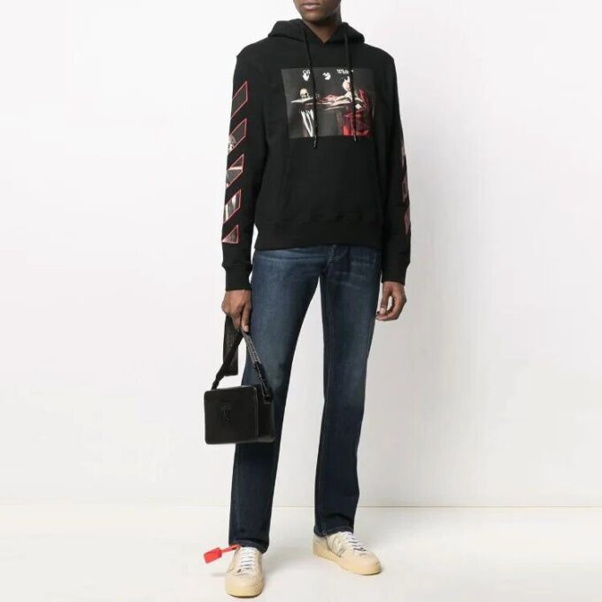 FW21 Logo Pattern Printing Pullover Ordinary Version Black