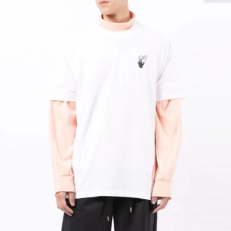 FW21 Logo Printing Round Neck Short Sleeve Loose Version White