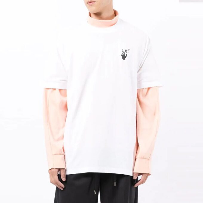 FW21 Logo Printing Round Neck Short Sleeve Loose Version White