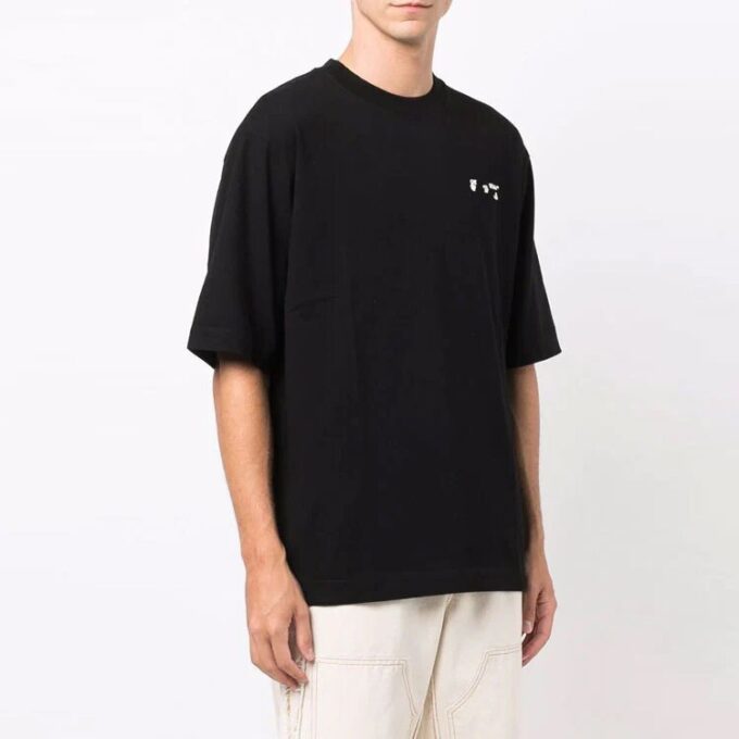 FW21 Logo Printing Round Neck Short Sleeve Ordinary Version Black
