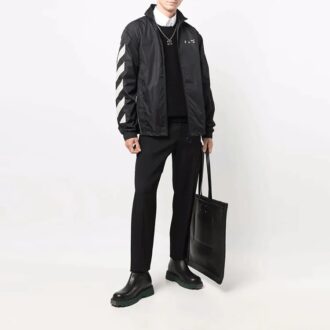 FW21 Logo Printing Windproof Jacket Ordinary Version Black