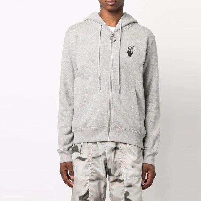 FW21 Logo Printing Zipper Ordinary Version Gray