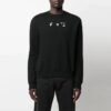 FW21 Logo Round Neck Long Sleeves Loose Fit Black
