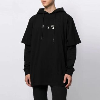 FW21 Marker Arrows Long Sleeves Pullover Loose Fit Black
