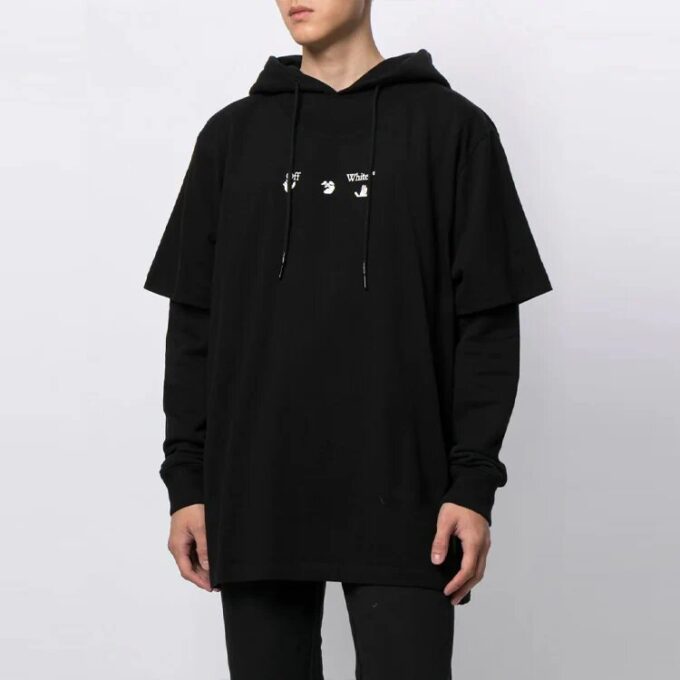 FW21 Marker Arrows Long Sleeves Pullover Loose Fit Black