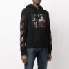 FW21 Painting Pattern Design hooded Long Sleeves Ordinary Version Black