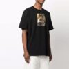 FW21 Pattern Alphabet Printing Round Neck Short Sleeve Loose Fit Black