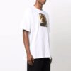 FW21 Pattern Alphabet Printing Round Neck Short Sleeve Loose Fit White