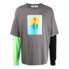 FW21 Pattern Printing Long Sleeves Gray T-Shirt
