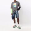 FW21 Pattern Printing Long Sleeves Gray T-Shirt