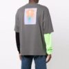 FW21 Pattern Printing Long Sleeves Gray T-Shirt
