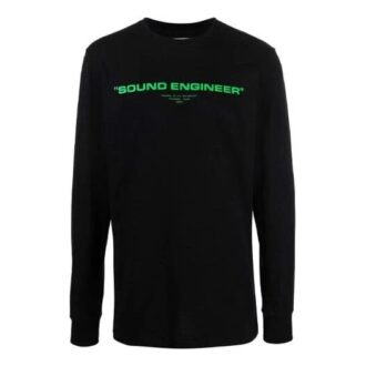 FW21 Pattern Printing Long Sleeves Round Neck Version Black