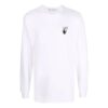 FW21 Pattern Printing Round Neck Pullover Long Sleeves Version White