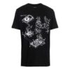 FW21 Pattern Printing Round Neck Short Sleeve Version Black